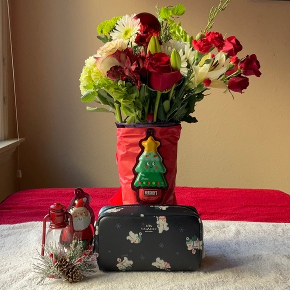 ☃️ COACH BOXY COSMETIC CASE WITH SNOWMAN PRINT ☃️ - Picture 2 of 16